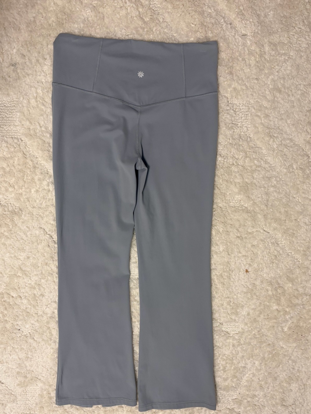 NWOT Athleta Elation Split Flare Yoga Pant Light Gray LP Large Petite - Picture 4 of 8